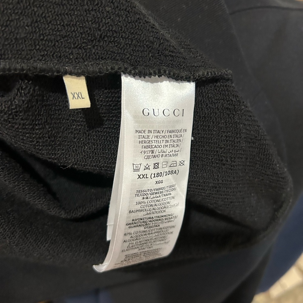 Men's Gucci interlocking G jersey, cotton logo sweatshirt size XXL made in Italy - Picture 7 of 10